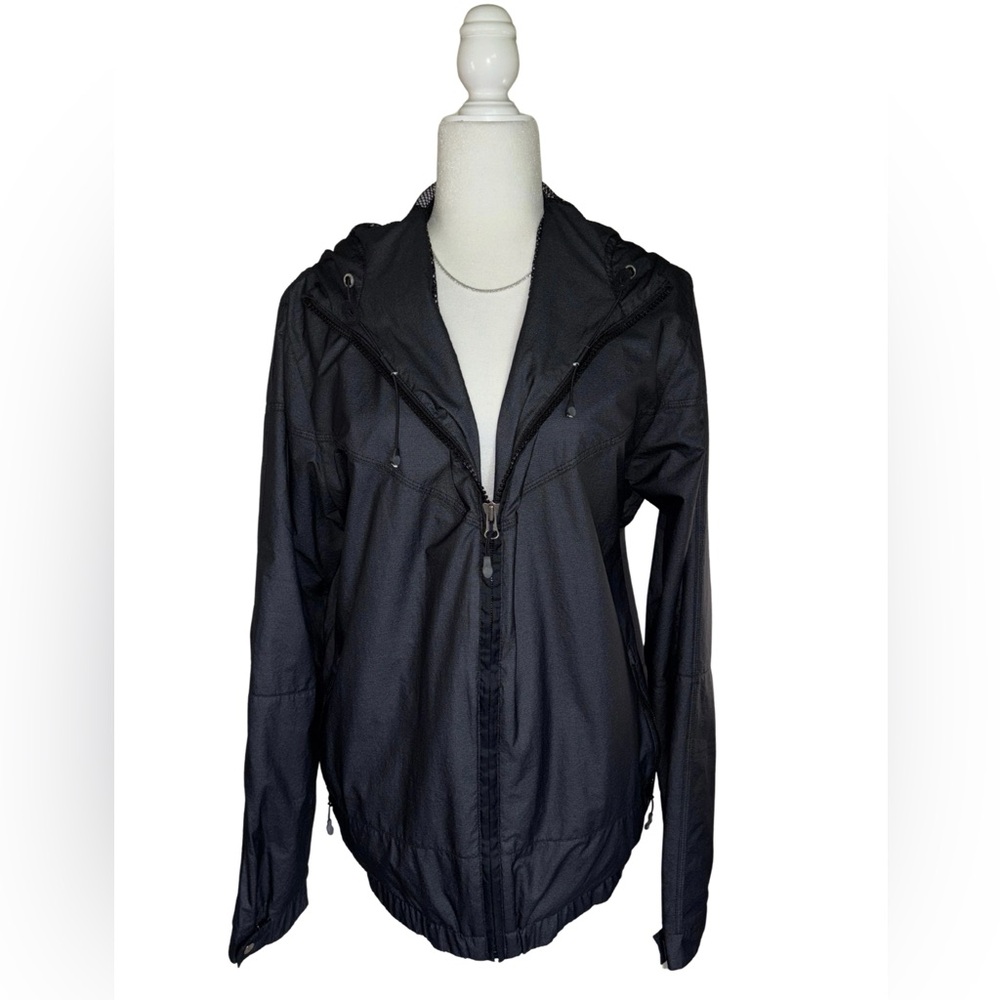 Nike 2013 Sportswear Black Mesh-Lined Hooded Windbreaker Jacket Size L